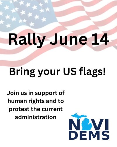 Banner for protest on June 14